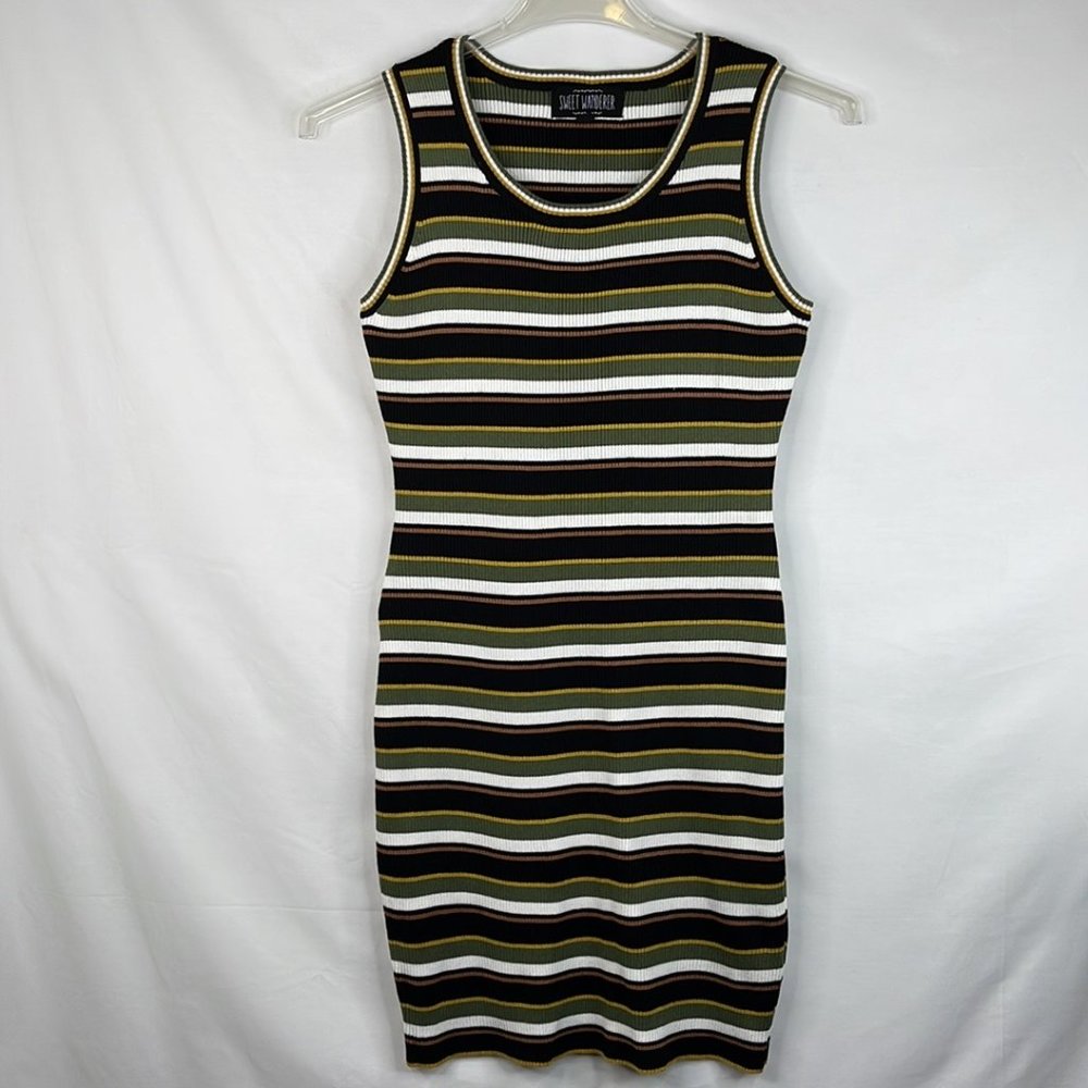 Women Stripe Sweater Dress Size: L